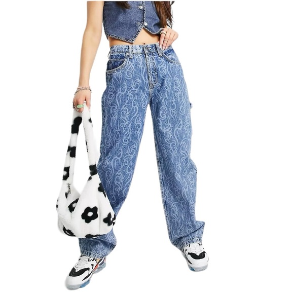 ASOS design Baggy High Waisted Rise Skater Jeans - Women’s 30/32 - Picture 10 of 14